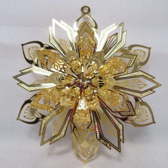 2008 Winter Jewel Danbury Mint Christmas Ornament 23k Gold Plated - Picture 3 of 4